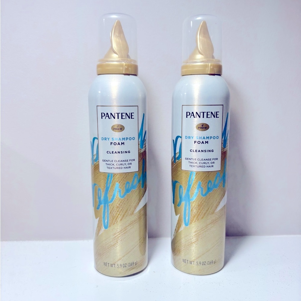 Pantene Dry Shampoo Foam Cleansing 2 Pack Set 5.9 Oz each